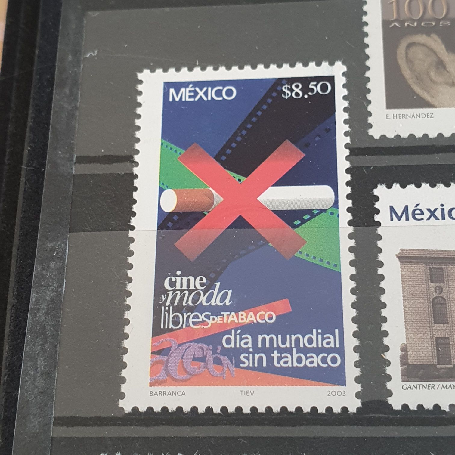 Cine Y Moda Libres De Tabaco  stamp collectible - Main Image 2