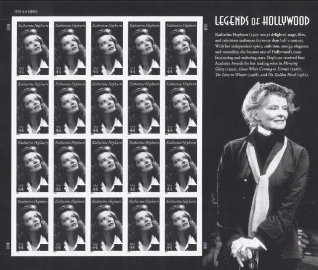 4461 Legends of Hollywood — Katherine Hepburn  stamp collectible - Main Image 2