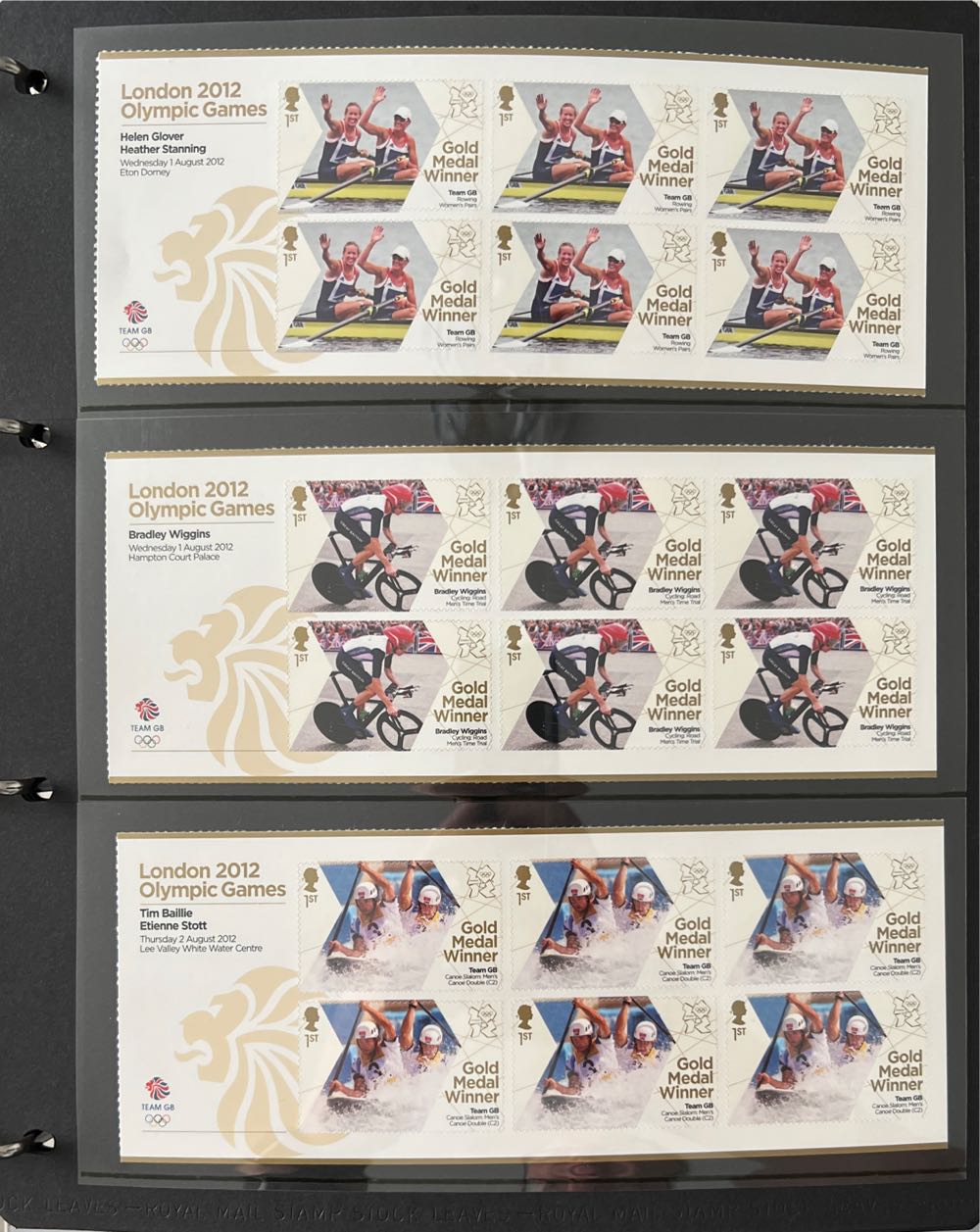 Olympic Gold Medal Team GB Winners  stamp collectible [Barcode 9780946165667] - Main Image 2