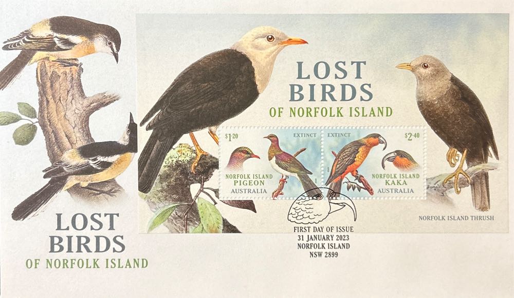 Lost Birds Of Norfolk Island Fdc Norfolk 2899 Pmk  stamp collectible [Barcode 9349766003629] - Main Image 2
