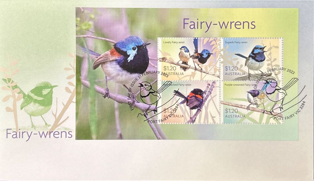 Fairy Wrens Fdc Port Fairy Vic 3284 Pmk  stamp collectible [Barcode 9349766004169] - Main Image 2