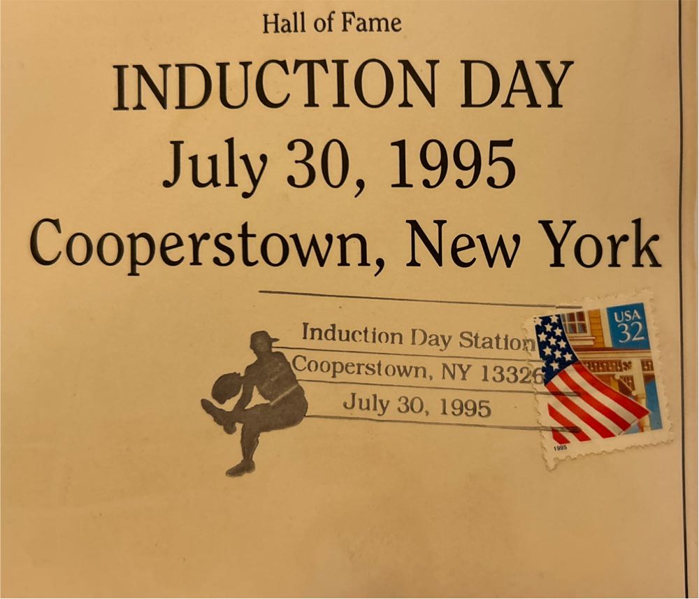 95 Michael Jack Schmidt Induction Day  stamp collectible - Main Image 2