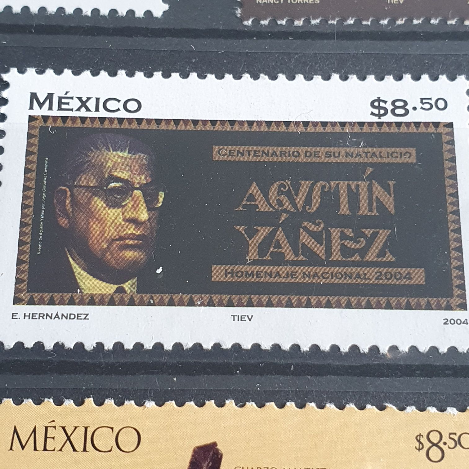 Centenario De Su Natalicio Agustín Yañez  stamp collectible - Main Image 2