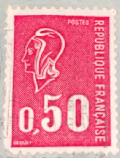 France: 0.50 Marianne De Bequet  stamp collectible - Main Image 2
