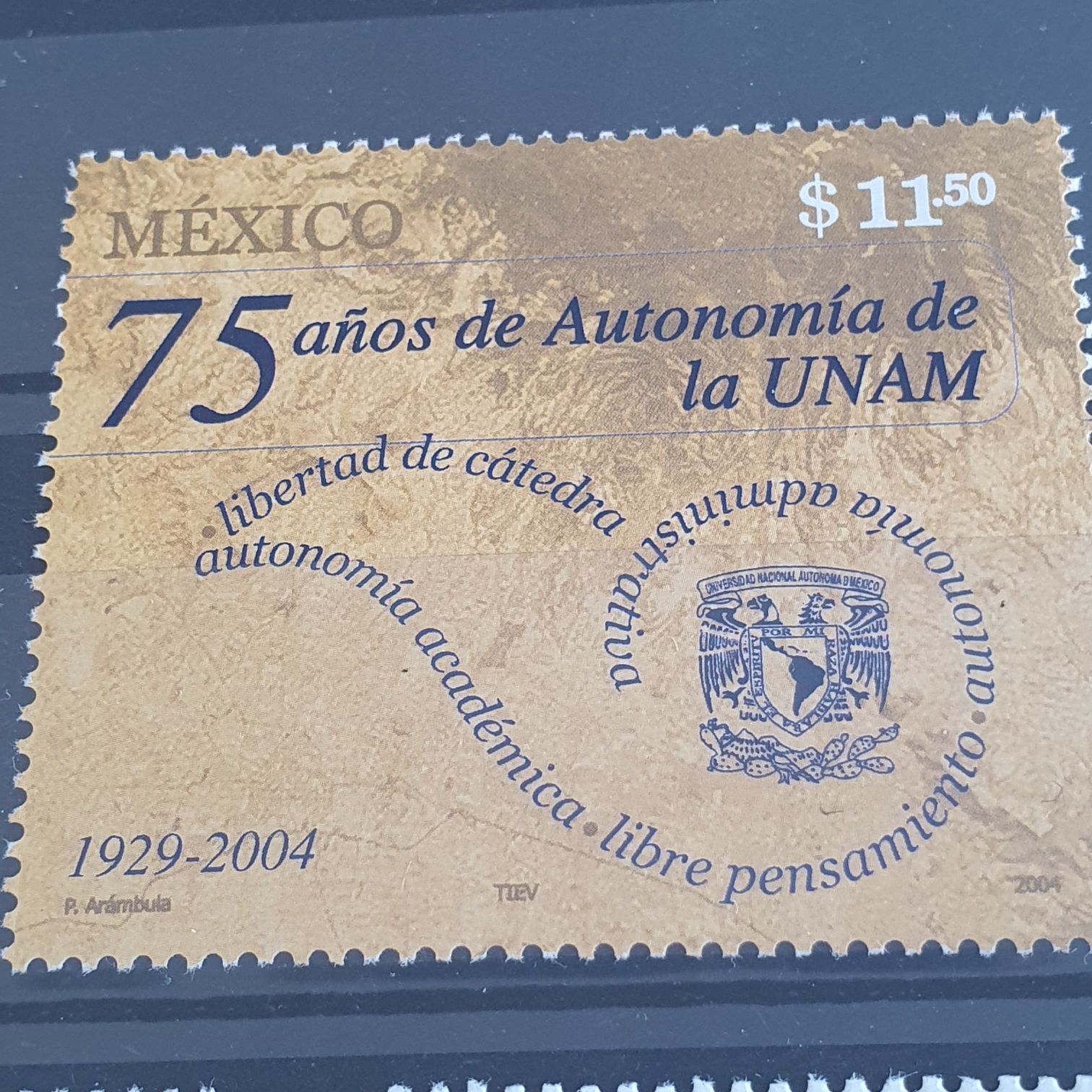 75 Años De Autonomía De La UNAM  stamp collectible - Main Image 2