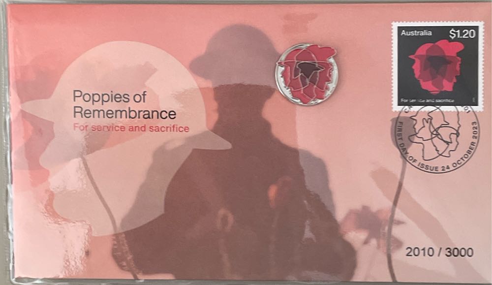 Poppies Of Remembrance For Service & Sacrifice Prestige Fdc 1292 3000 Red  stamp collectible [Barcode 9349766017657] - Main Image 3