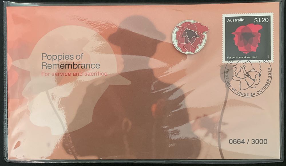 Poppies Of Remembrance For Service & Sacrifice Prestige Fdc 1292 3000 Red  stamp collectible [Barcode 9349766017657] - Main Image 4