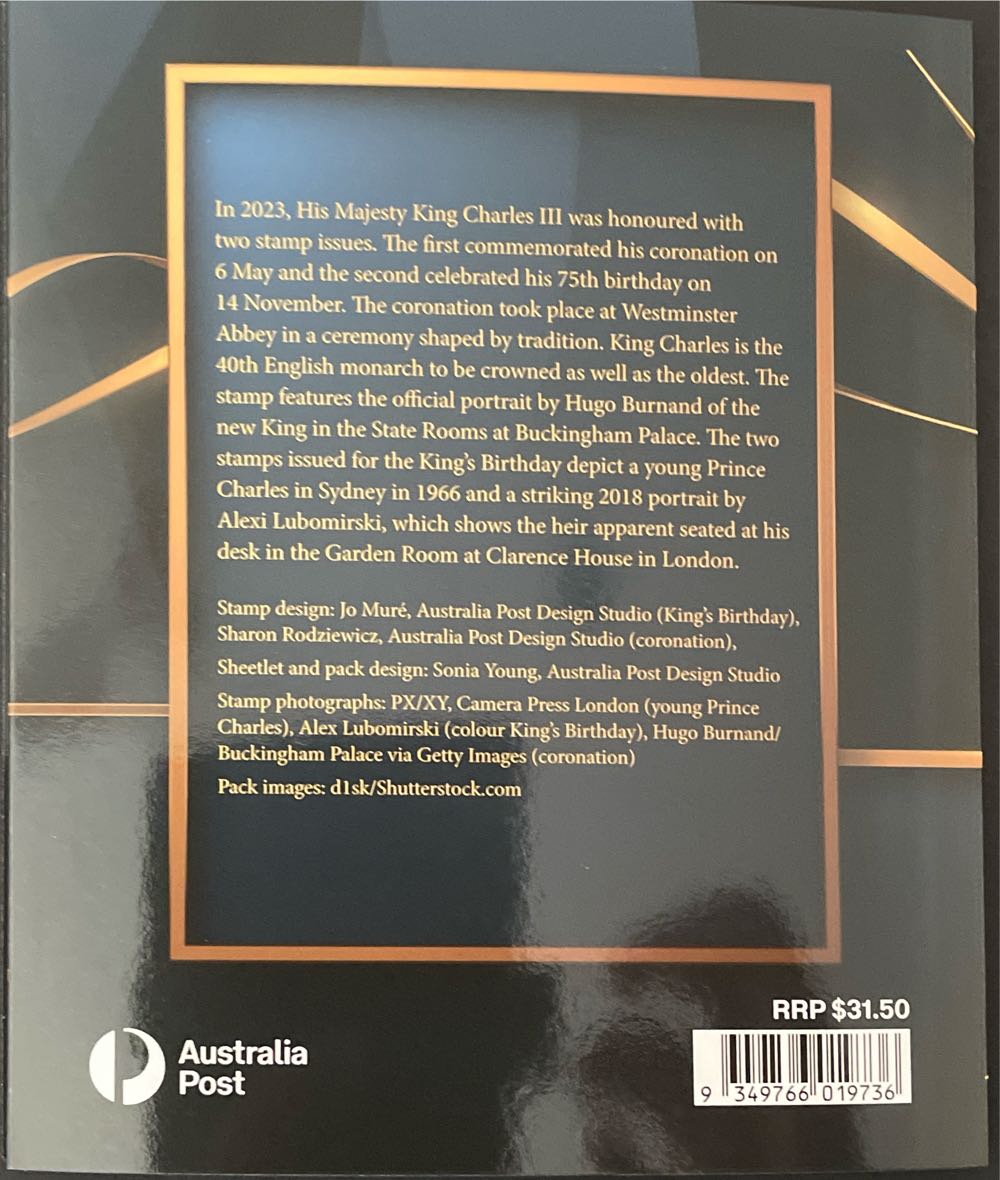 His Majesty King Charles III  stamp collectible [Barcode 9349766019736] - Main Image 2