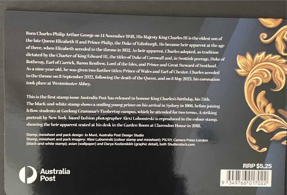 The Kings Birthday  stamp collectible [Barcode 9349766017022] - Main Image 2