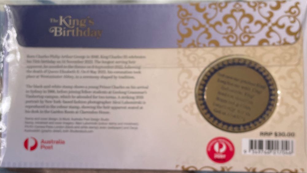 Pnc Australia The King’s Birthday Medallion Limited Edition  stamp collectible [Barcode 9349766017046] - Main Image 2