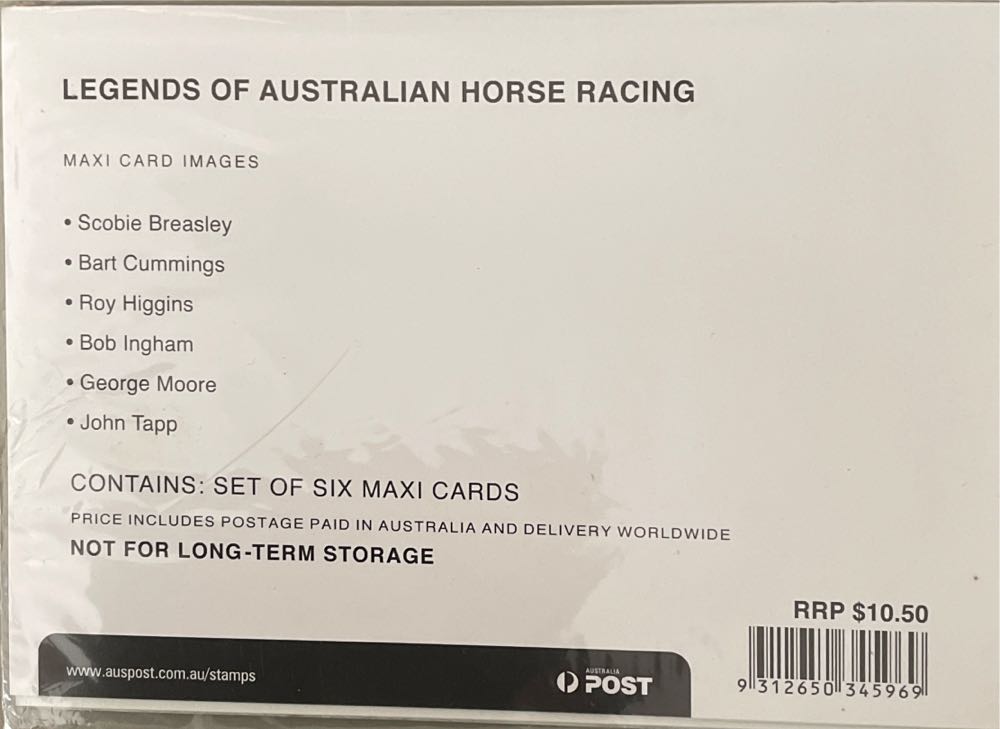 Legends Of Australian Horse Racing  stamp collectible [Barcode 9312650345969] - Main Image 2