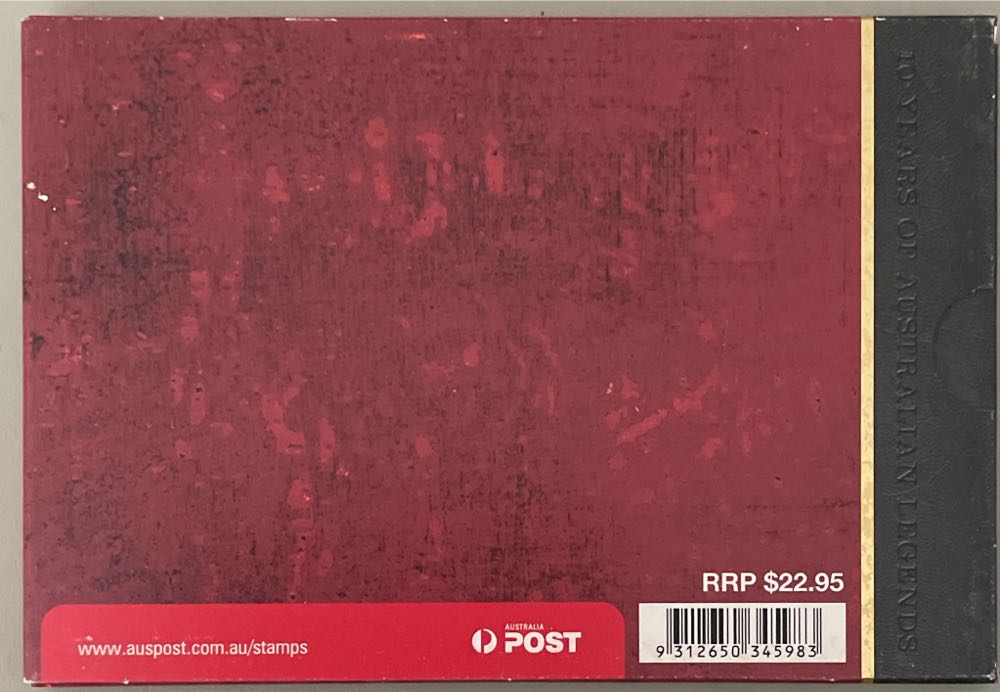 10 Years Of Australian Legends  stamp collectible [Barcode 9312650345983] - Main Image 2