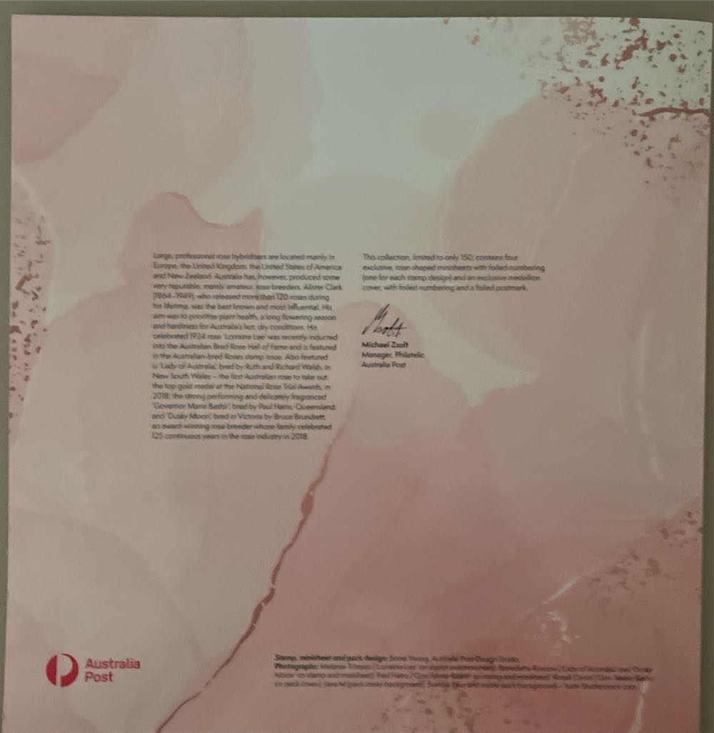 Australian Bred Roses  stamp collectible - Main Image 2