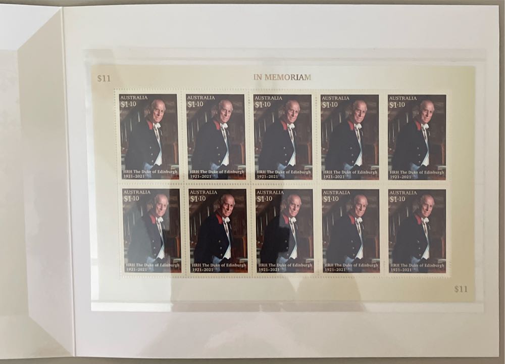 Pack Australia In Memoriam Hrh Prince Philip Sheetlet  stamp collectible [Barcode 9312650787868] - Main Image 4