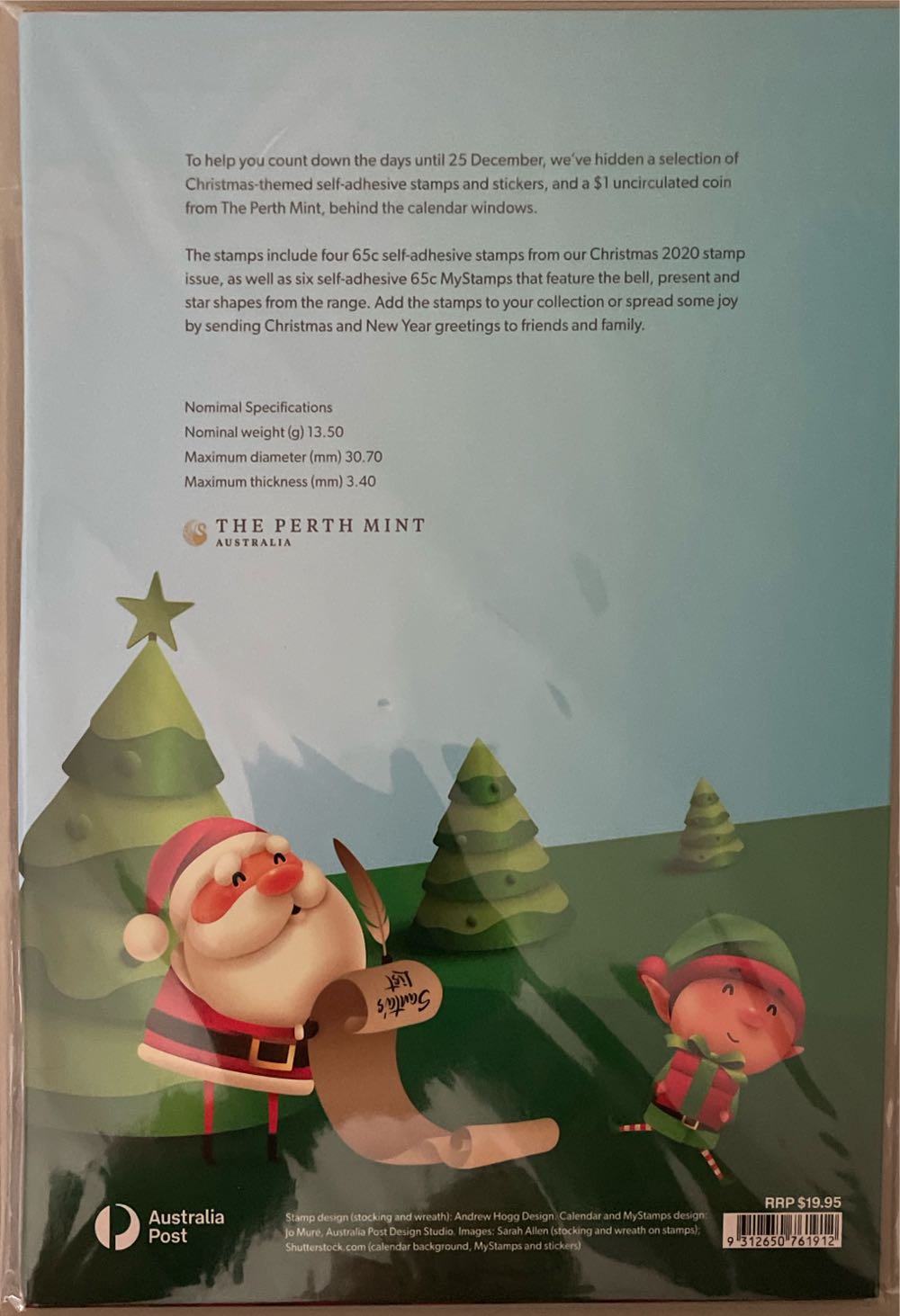 2020 Advent Calendar  stamp collectible [Barcode 9312650761912] - Main Image 2