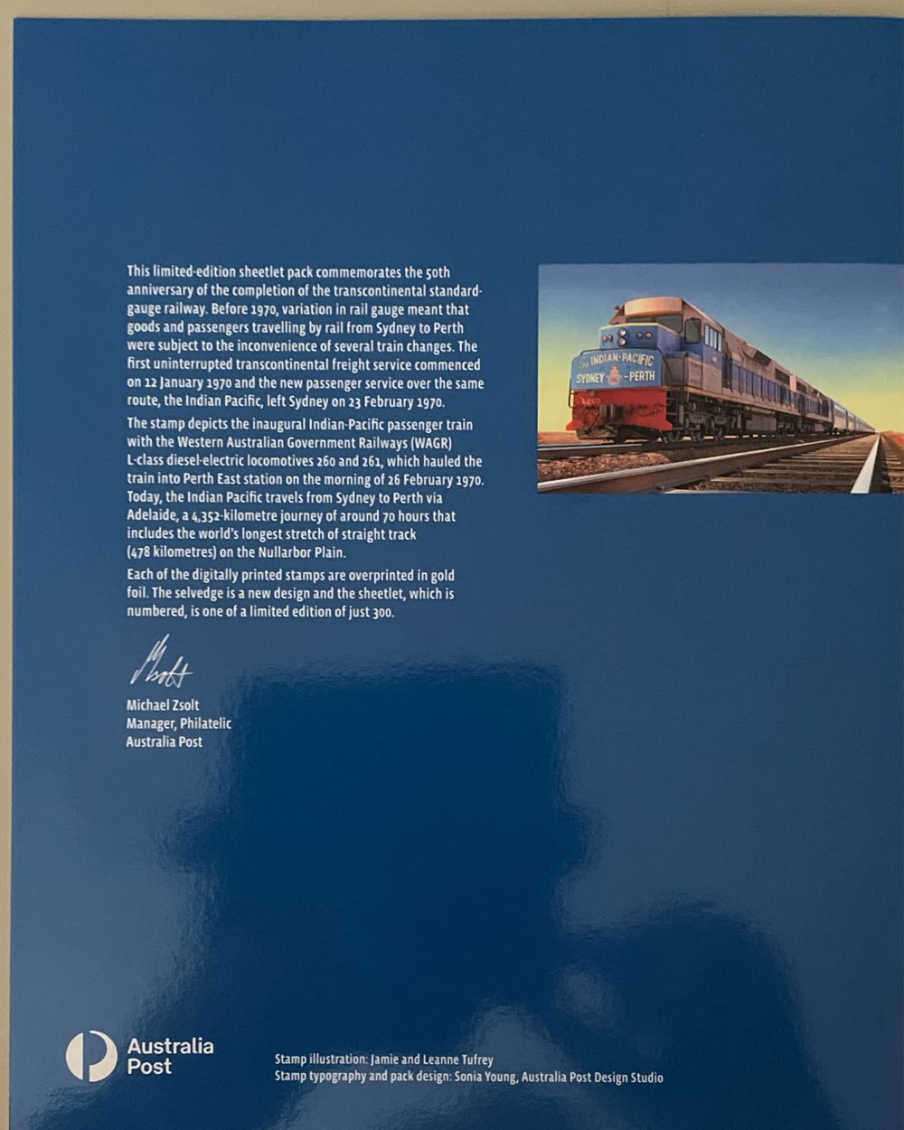 Transcontinental Railway 50 Years  stamp collectible - Main Image 2