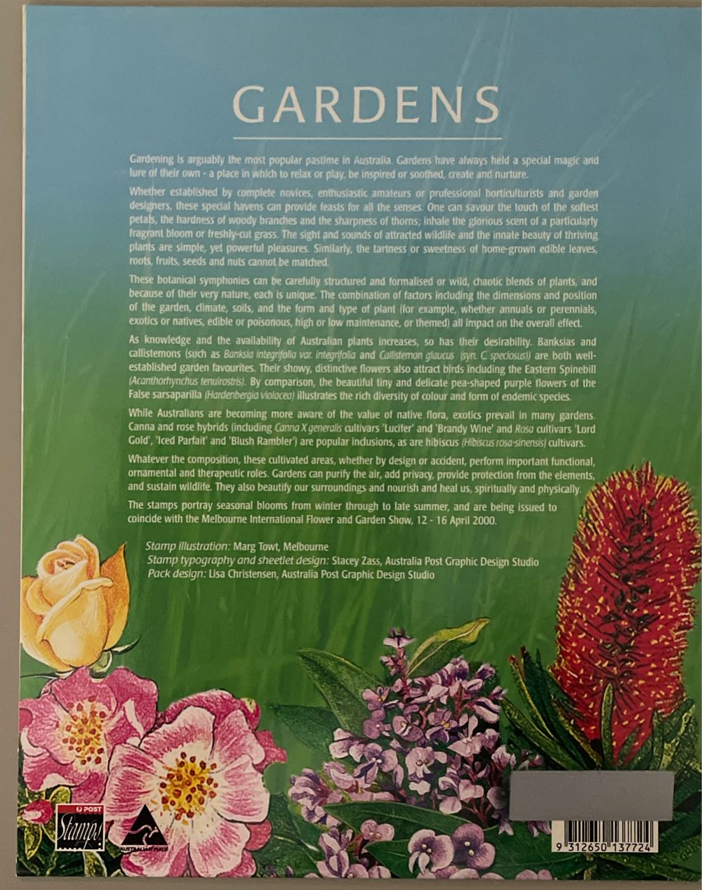 Australia Gardens Mnh Postage Stamps  stamp collectible [Barcode 9312650137724] - Main Image 2