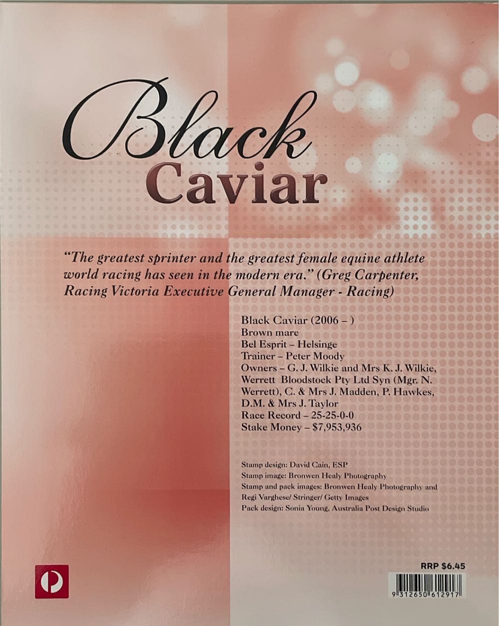 Black Caviar  stamp collectible [Barcode 9312650612917] - Main Image 2