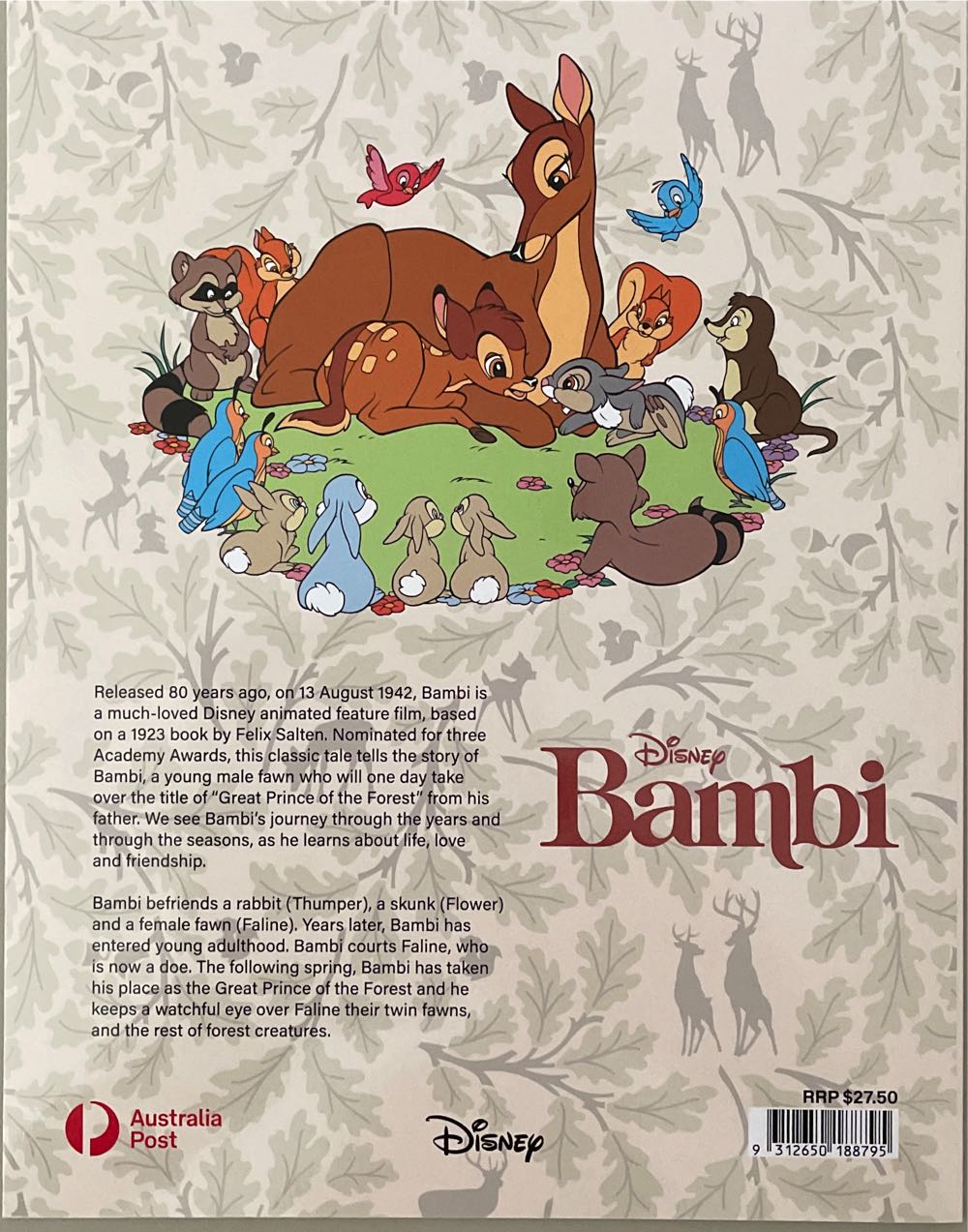 Pack Australia Disney Bambi Sheetlets Disney’s  stamp collectible [Barcode 9312650188795] - Main Image 2