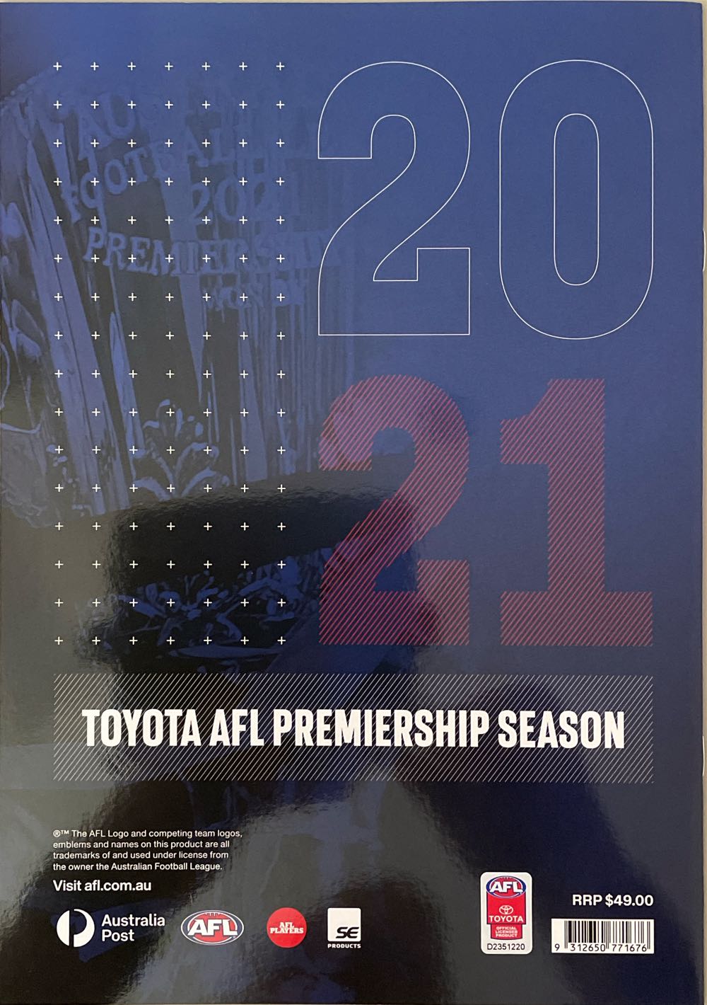 2021 Toyota AFL Premiership Season  stamp collectible [Barcode 9312650771676] - Main Image 2
