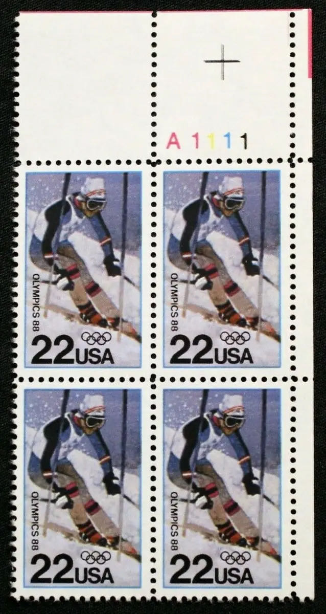 88 Winter Olympics Skiing  stamp collectible - Main Image 2