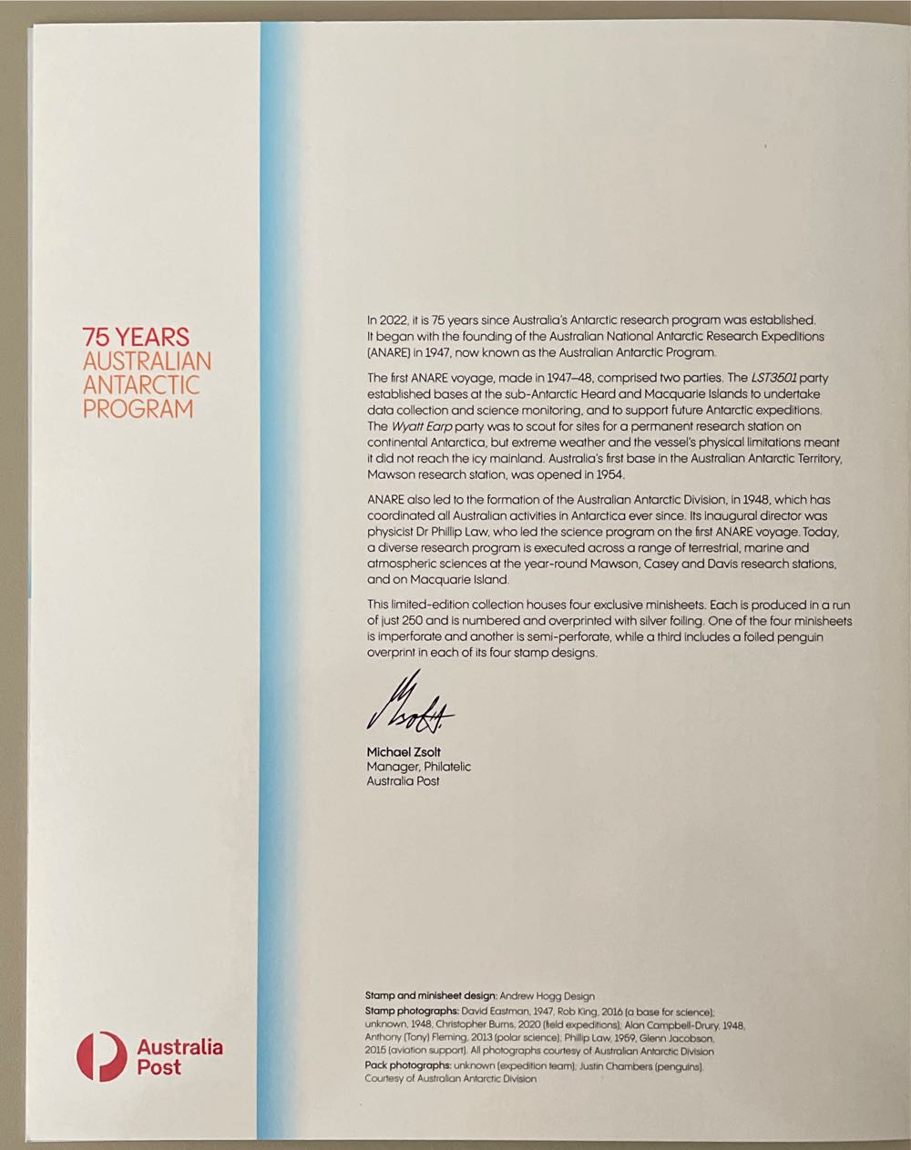 75 Years Australian Antarctic Program  stamp collectible - Main Image 2