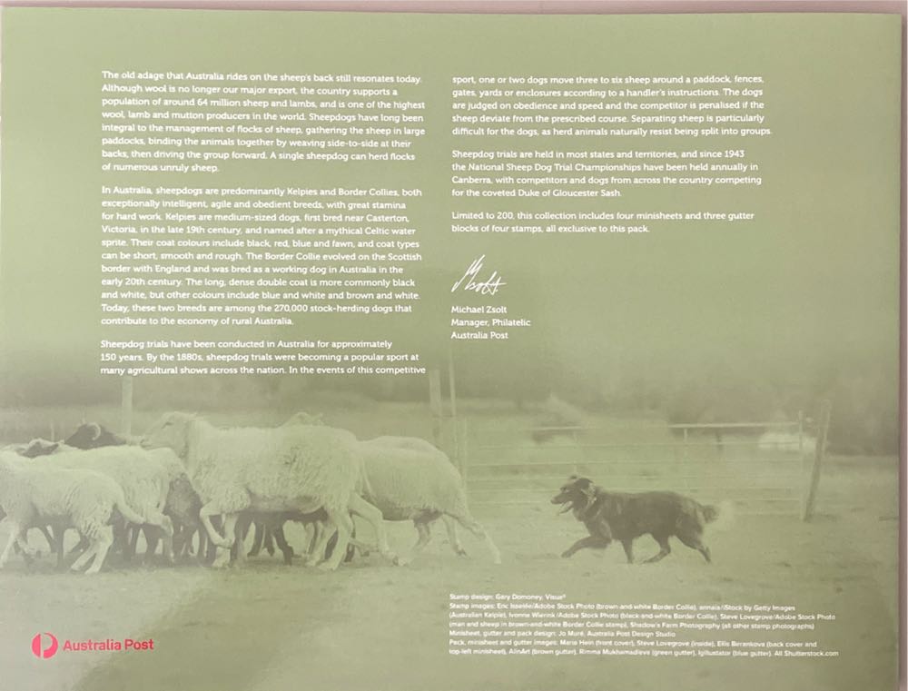 Sheepdog Trials 150 Years  stamp collectible - Main Image 2