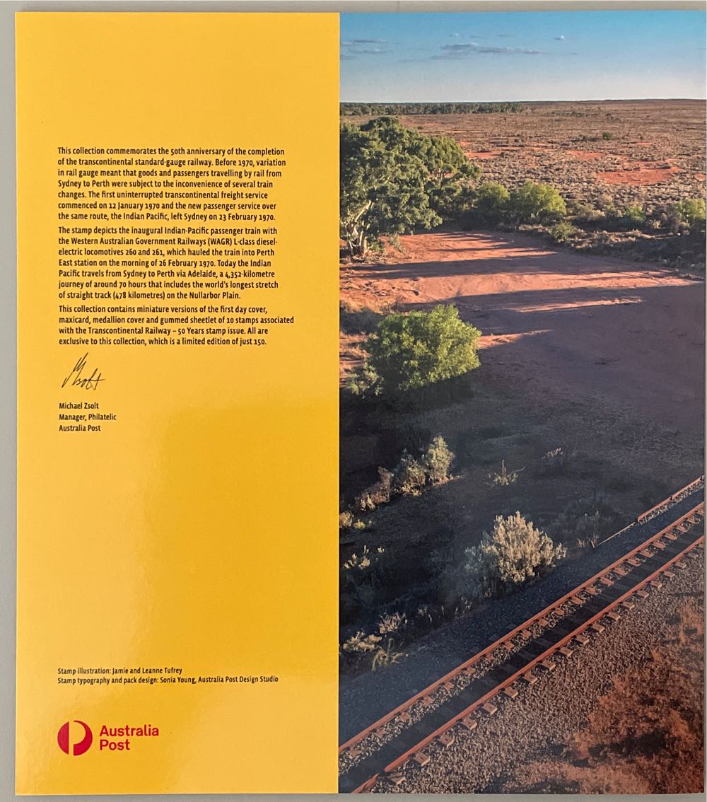 Transcontinental Railway 50 Years  stamp collectible - Main Image 2