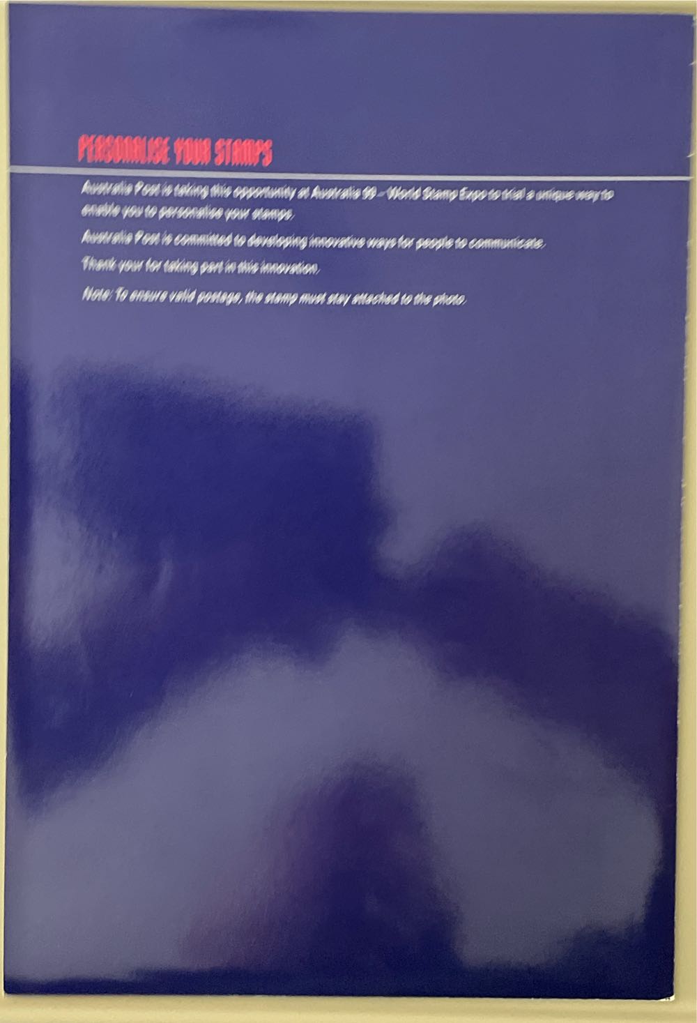 The World’s First Personalised Stamps  stamp collectible - Main Image 2