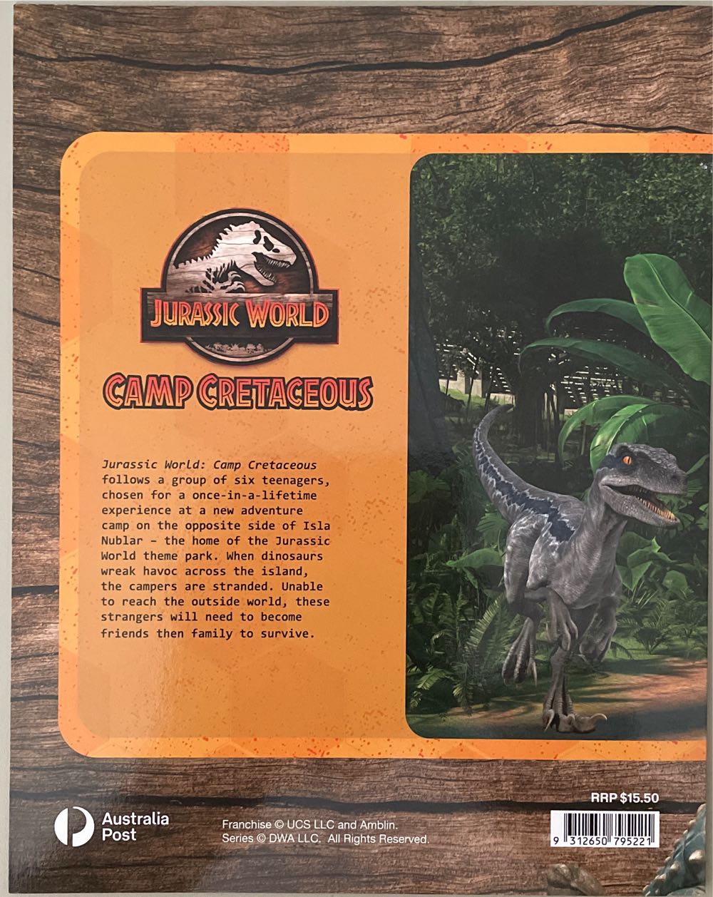 Pack Australia Jurassic World Camp Cretaceous Self Adhesive S  stamp collectible [Barcode 9312650795221] - Main Image 2