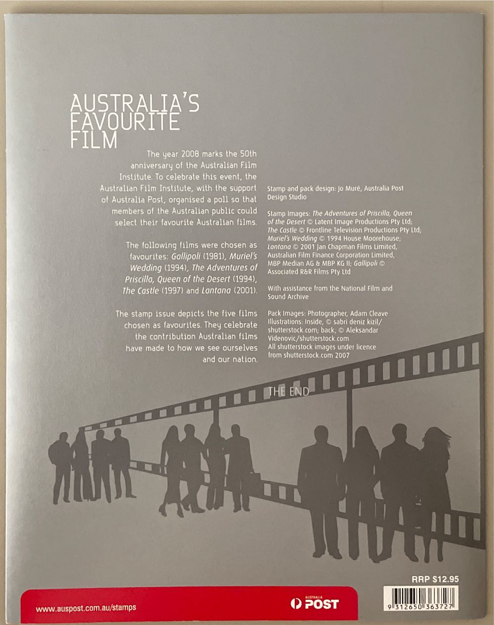 Pack Australia Australia’s Favourite Film Afi  stamp collectible [Barcode 9312650363727] - Main Image 2