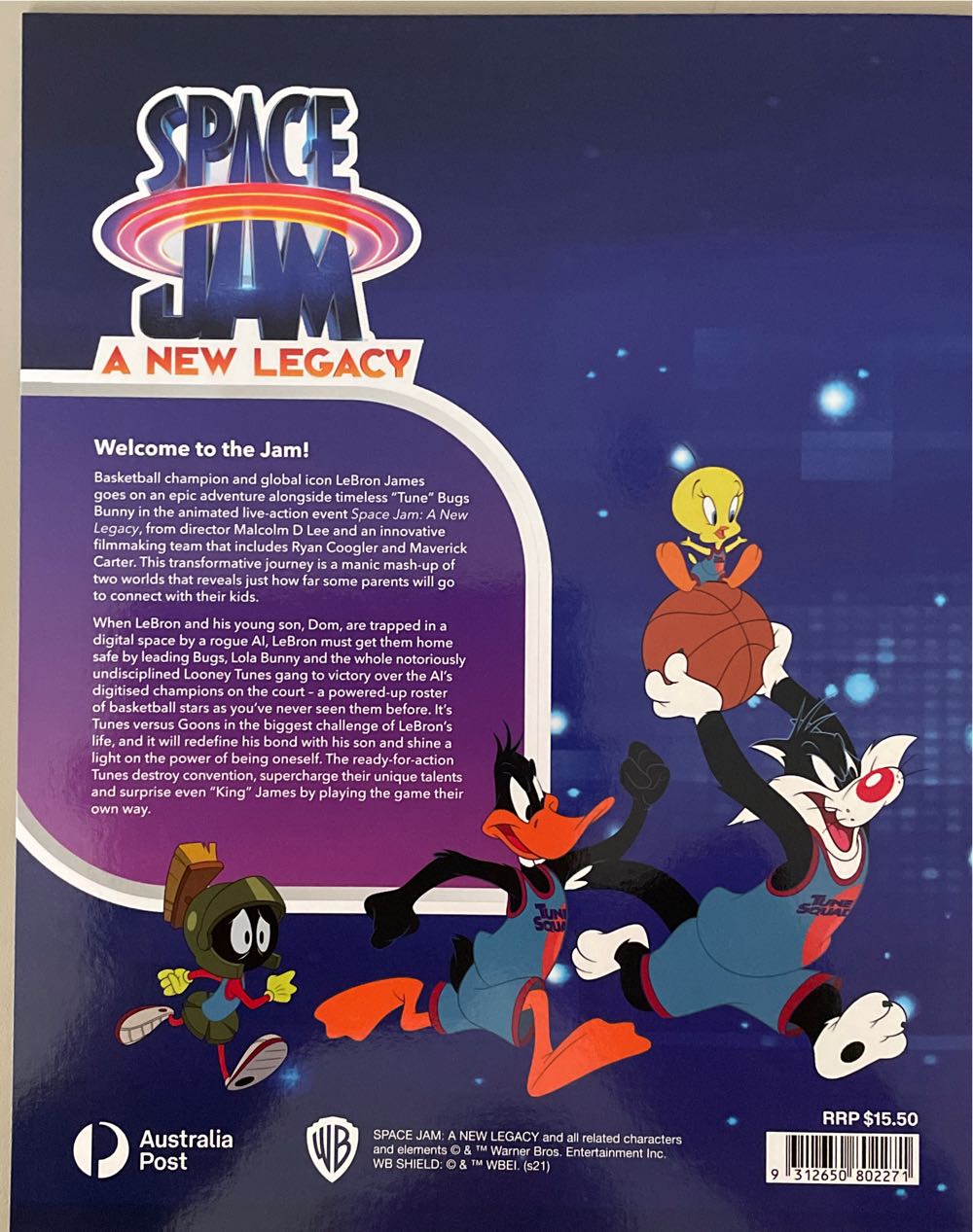 Pack Ustralia Space Jam New Legacy Self Dhesive S Australia Adhesive  stamp collectible [Barcode 9312650802271] - Main Image 2