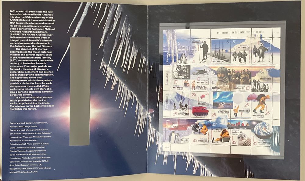 Australians In The Antarctic 1901 - 2001  stamp collectible [Barcode 9312650155575] - Main Image 3