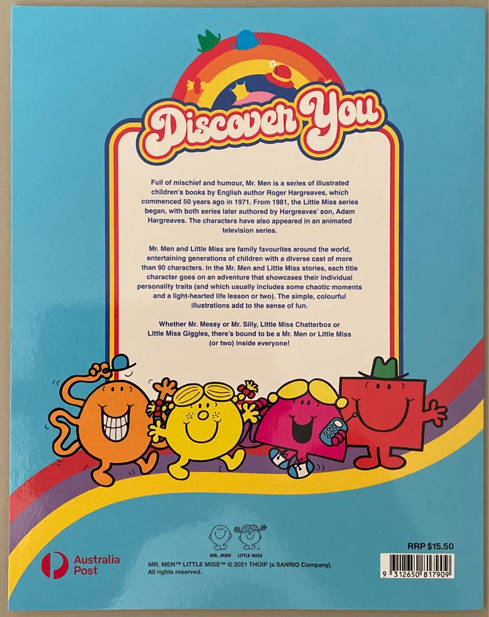 Pack Australia Mr Men & Little Miss 50th Anniversary Self Adhesive  stamp collectible [Barcode 9312650817909] - Main Image 2