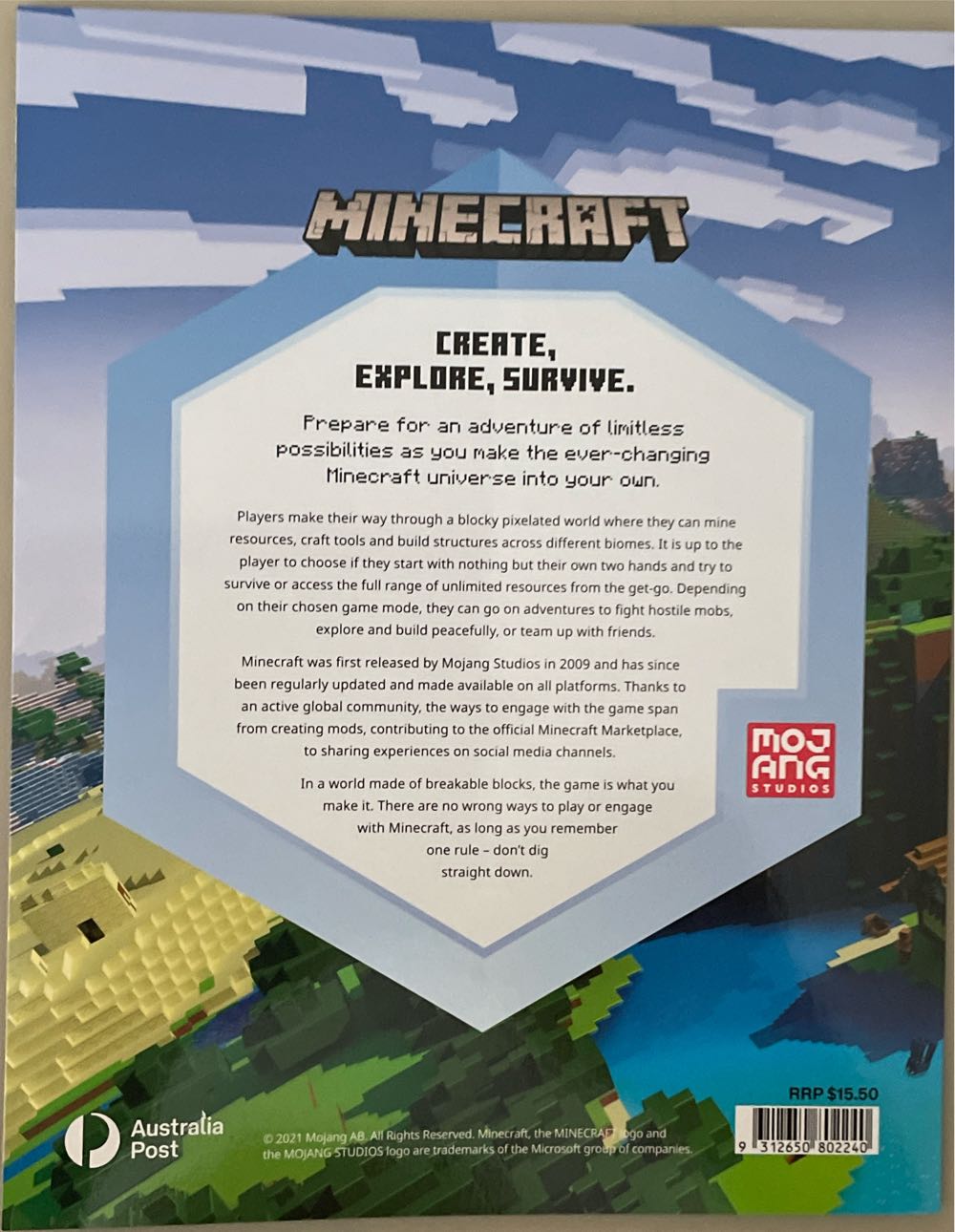 Stamp Pack Australia Minecraft Self Adhesive Stamps  stamp collectible [Barcode 9312650802240] - Main Image 2