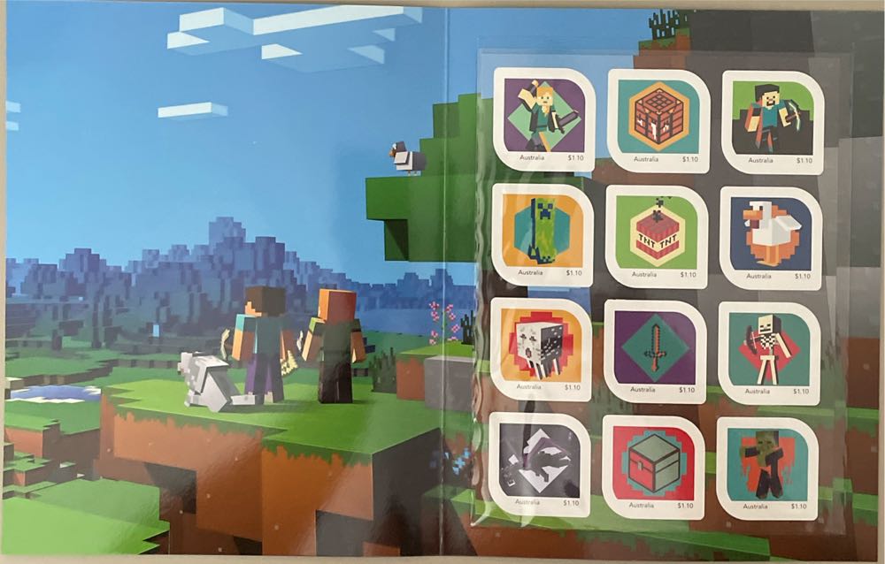 Stamp Pack Australia Minecraft Self Adhesive Stamps  stamp collectible [Barcode 9312650802240] - Main Image 3