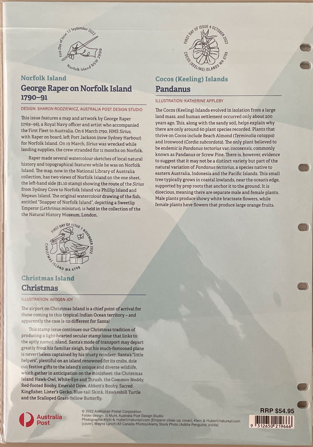 Australian Territories  stamp collectible [Barcode 9312650219666] - Main Image 2