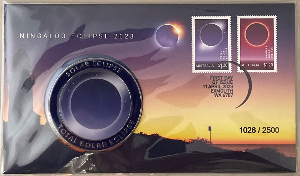 Pnc Australia Ningaloo Total Solar Eclipse Colour Medallion Limited Ed 2500  stamp collectible [Barcode 9349766006378] - Main Image 3