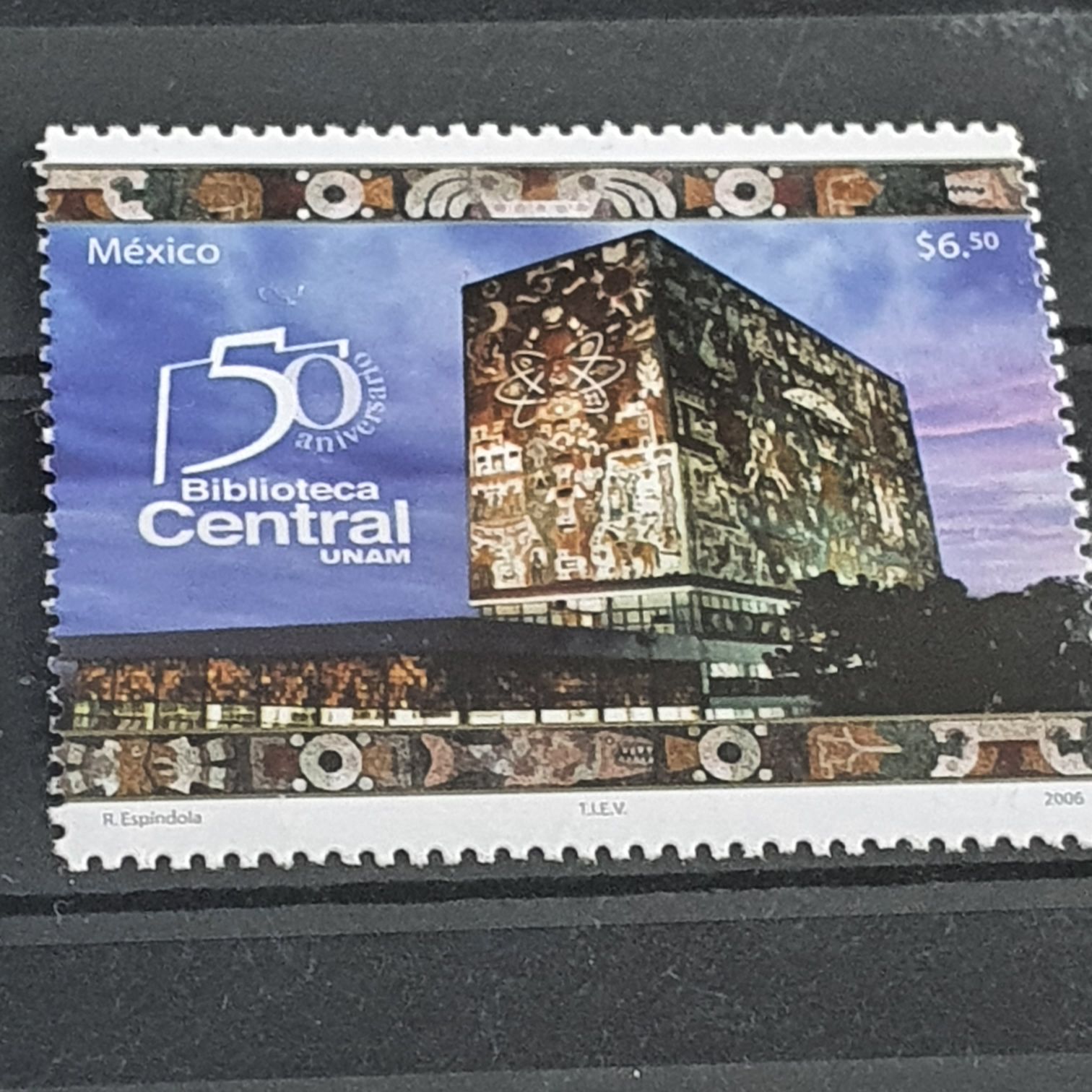 50 Aniversario Biblioteca Central UNAM  stamp collectible - Main Image 2