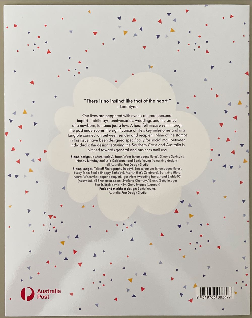 Pack Australia Special Occasions Sheetlet  stamp collectible [Barcode 9349766002677] - Main Image 2