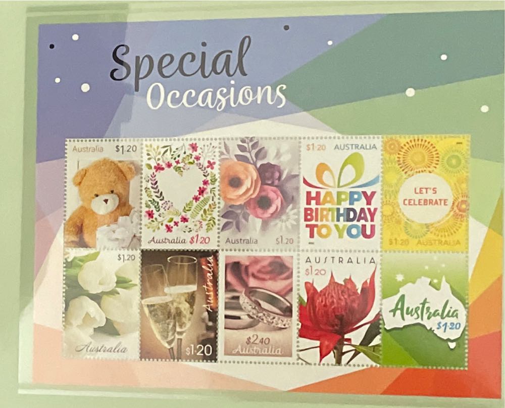 Pack Australia Special Occasions Sheetlet  stamp collectible [Barcode 9349766002677] - Main Image 3