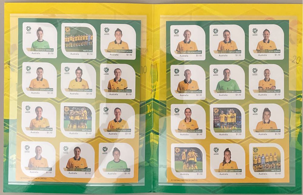 Pack Australia Matildas National Women’s Football Team 2 Sheetlets  stamp collectible [Barcode 9312650260354] - Main Image 3