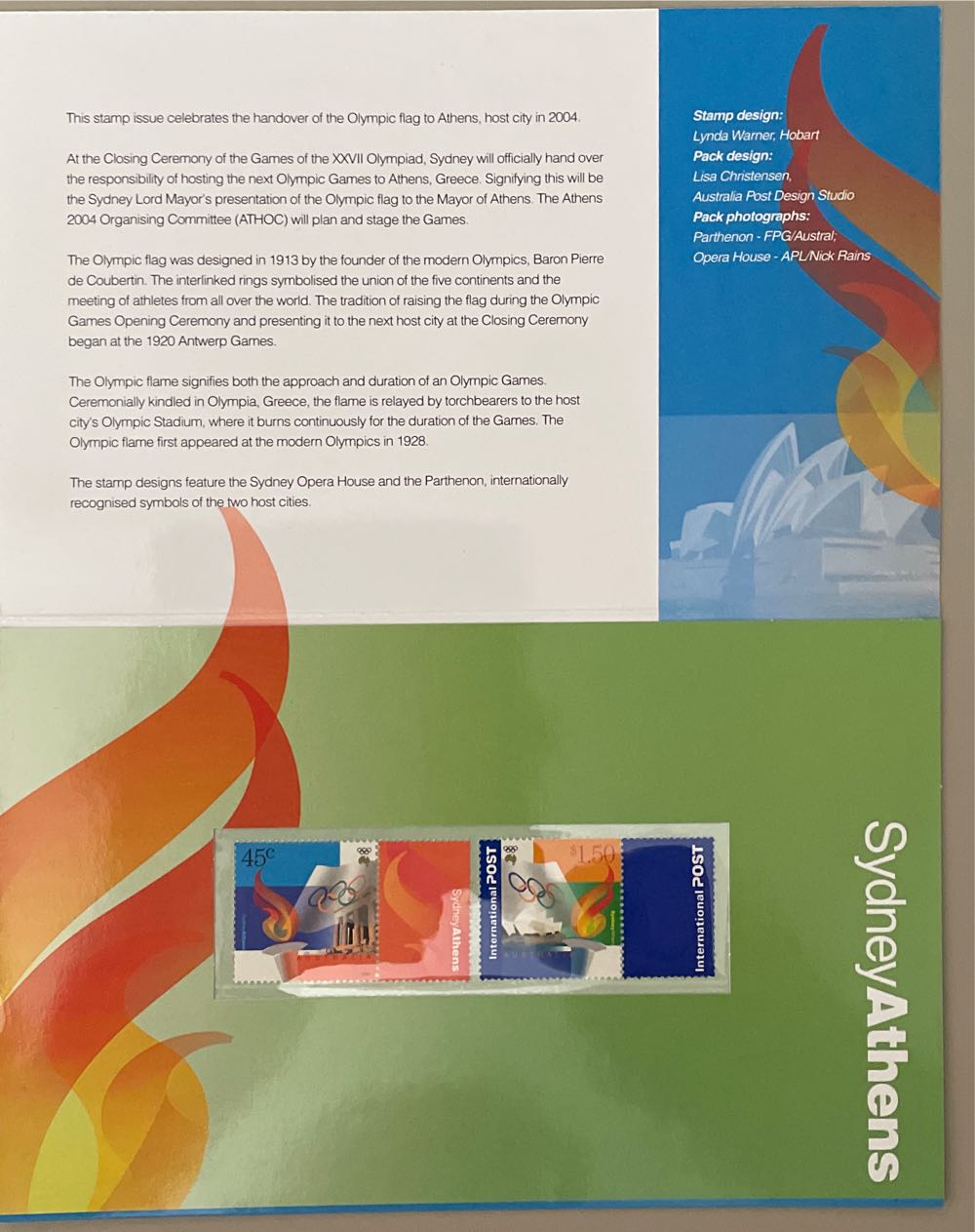 Sydney Athens  stamp collectible [Barcode 9312650149697] - Main Image 3