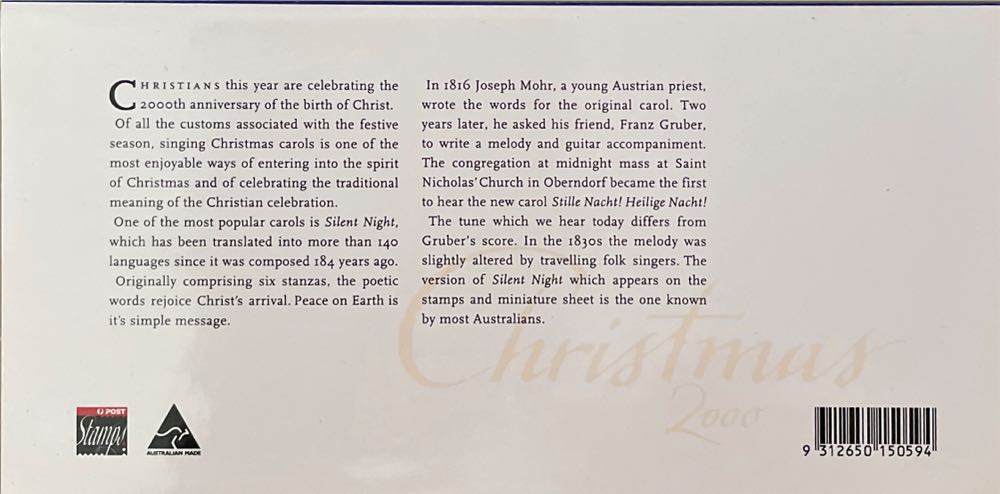 Christmas 2000  stamp collectible [Barcode 9312650150594] - Main Image 2