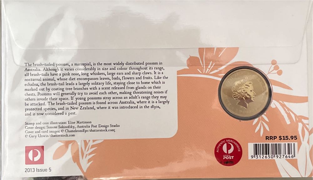 Pnc Australia Australian Bush Babies Possum Perth Mint $1 Coin  stamp collectible [Barcode 9312650927646] - Main Image 2
