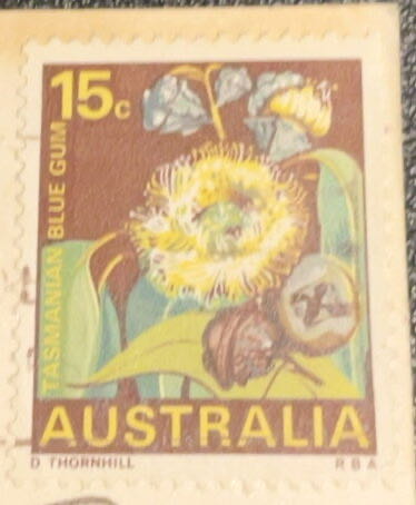 Australia: 1968 Flowers Tasmania Blue Gum  stamp collectible - Main Image 3