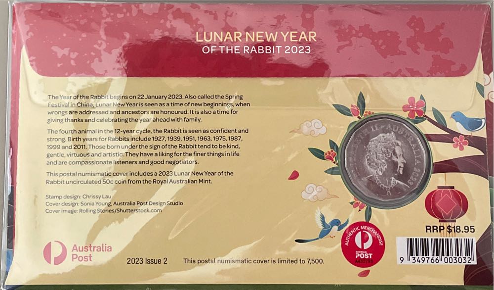 Pnc Australia Christmas Island Lunar New Year Of The Rabbit Ram 50c Coin  stamp collectible [Barcode 9349766003032] - Main Image 2
