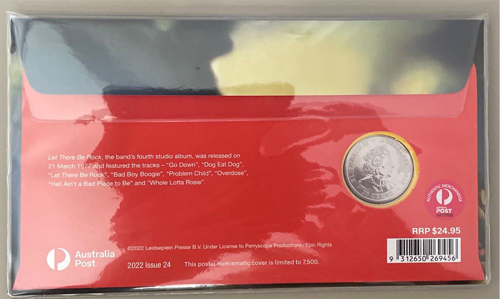 Pnc Australia Ac Dc Let There Be Rock 45th Anniversary Ram 20c Coin  stamp collectible [Barcode 9312650269456] - Main Image 2