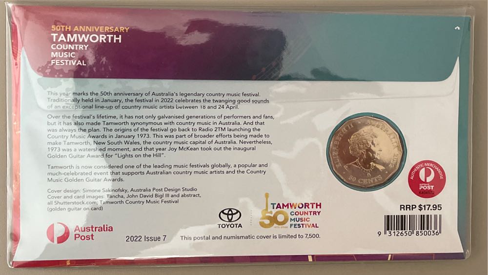 50th Anniversary Tamworth Country Music Festival  stamp collectible - Main Image 2