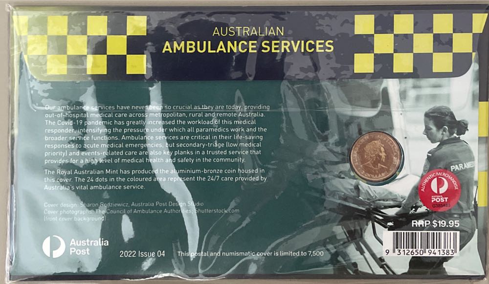 Pnc Australia Australian Ambulance Services Ram $2 Coloured Coin  stamp collectible [Barcode 9312650941383] - Main Image 2